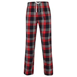 Skinnifit Mens Tartan Lounge Pants / Red/Navy Check